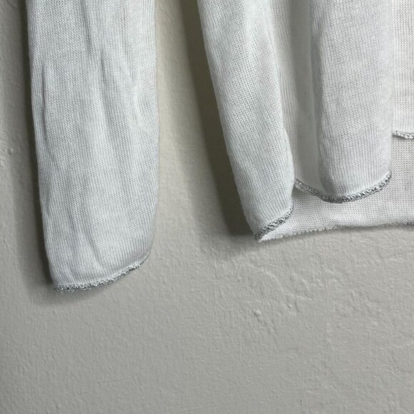 Free For Humanity White long Sleeve Viscose‎ Blend Knit Top Silver Lining Medium - Picture 3 of 7